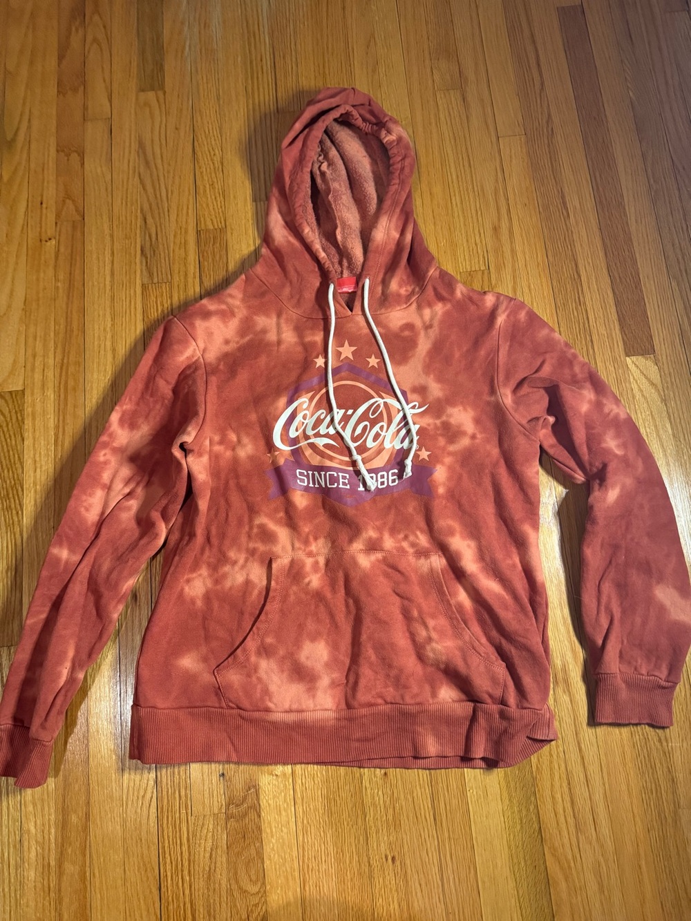 Coca-Cola Red Tie Dye Hoodie Juniors Medium